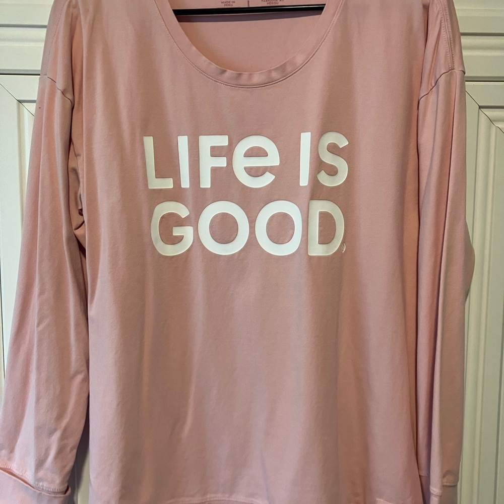 Life is Good Women's Pink Long Sleeve Top
